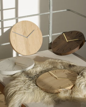 applicata Watch:Out wall clock, oak - grey