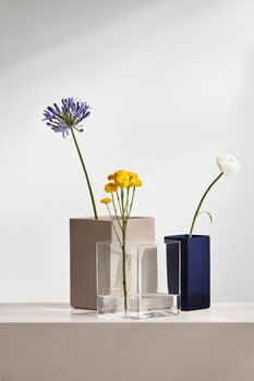 Iittala Ruutu ceramic vase, 180 mm, dark blue