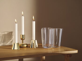 Iittala Aalto candleholder set, 2 pcs, brass