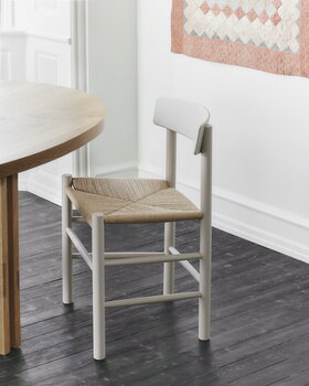 Fredericia J39 Mogensen chair, pebble grey - paper cord
