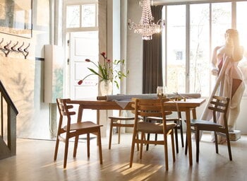 FDB Møbler C65 Åstrup extendable dining table, 170 x 90 cm, lacquered oak