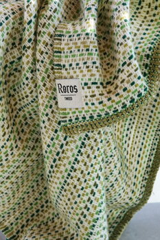 Røros Tweed Juli throw, 150 x 200 cm, greens, decoration image