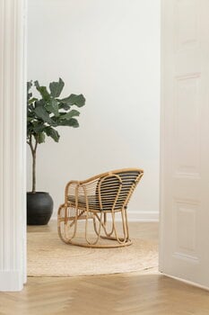 Sika-Design Swing nojatuoli, luonnonvärinen rottinki - tummanharmaa