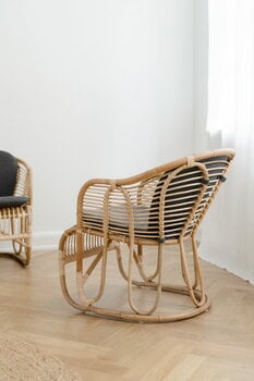 Sika-Design Swing lounge chair, natural rattan - dark grey