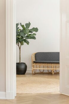Sika-Design Swing 2-seater sofa, natural rattan - dark grey