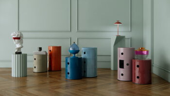 Kartell Componibili säilytyskaluste, 3-osainen, sky blue, sisustuskuva
