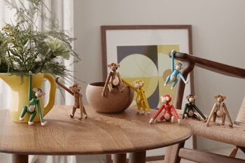 Kay Bojesen Singe en bois Wooden Monkey, modèle mini, bleu vintage
