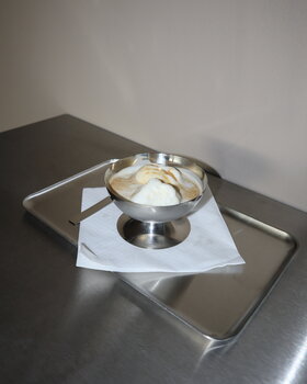 Nichba Ice Cup Low dessert bowl, polished stainless steel, decoration image