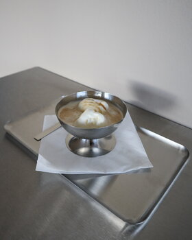Nichba Ice Cup Low dessert bowl, polished stainless steel, decoration image