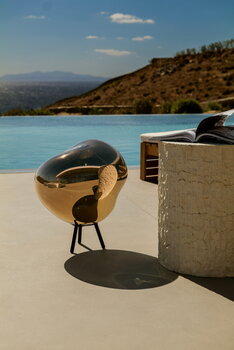 Tom Dixon Lampada portatile Melt, grande, oro - nero, immagine decorativa