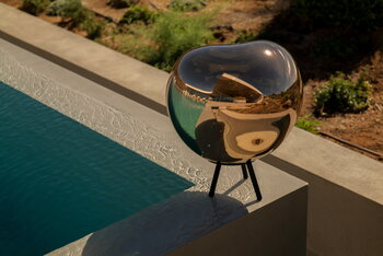 Tom Dixon Lampada portatile Melt, grande, oro - nero, immagine decorativa