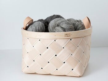 Verso Design Lastu birch basket, round, M
