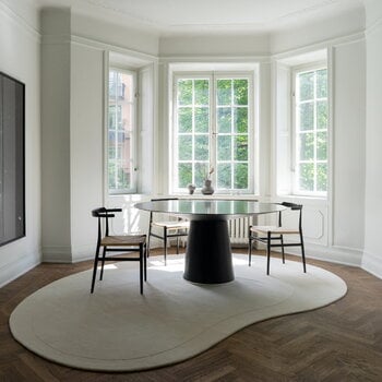 LAYERED Residue rug, 180 x 270 cm, bone white