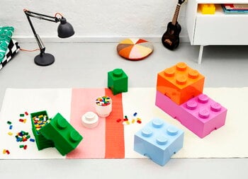 Room Copenhagen Contenitore Lego Storage Brick 1, rotondo, bianco