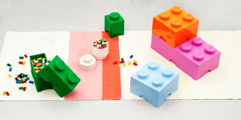 Room Copenhagen Lego Storage Brick 1 säilytysrasia, pyöreä, valkoinen