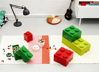 Room Copenhagen Contenitore Lego Storage Brick 1, rotondo, bianco
