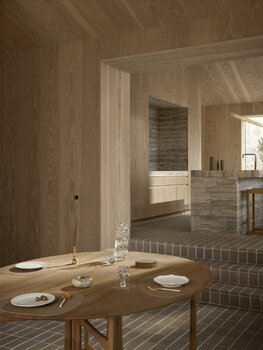 LIND DNA Tappeto in vetro Curve, nougat Pelle Corduroy, immagine decorativa