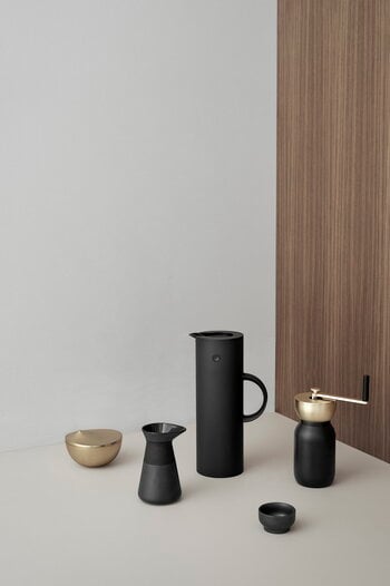Stelton Collar coffee grinder, black - brass