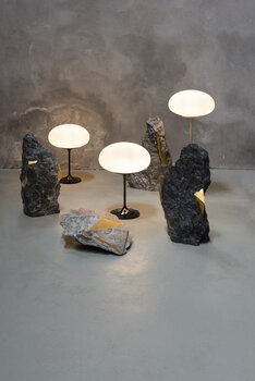 GUBI Stemlite table lamp, 42 cm, dimmable, black chrome