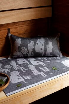 Lapuan Kankurit Coprisedile Miesten sauna, 46 x 60 cm, nero - lino, immagine decorativa