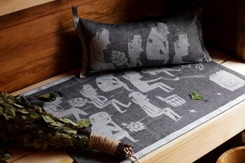 Lapuan Kankurit Coprisedile Miesten sauna, 46 x 60 cm, nero - lino, immagine decorativa
