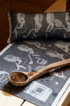 Lapuan Kankurit Coprisedile Miesten sauna, 46 x 60 cm, nero - lino, immagine decorativa
