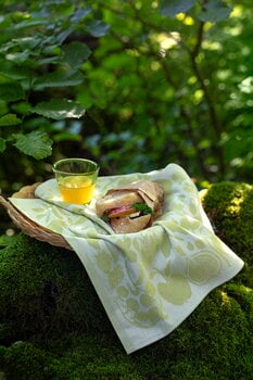 Lapuan Kankurit Asciugamano/Tovagliolo Puutarha, bianco - lime, immagine decorativa