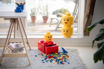 Room Copenhagen Contenitore Lego Storage Brick 1, rotondo, blu