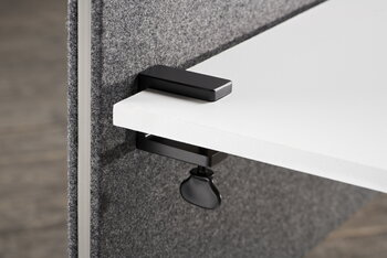 Lintex Edge table screen, front mounted, dark grey - black