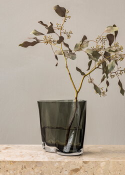 Audo Copenhagen Aer vase, 19 cm, smoke