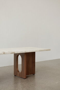 Audo Copenhagen Table lounge Androgyne, chêne foncé - pierre Kunis Breccia, sabl