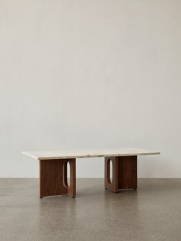 Audo Copenhagen Androgyne lounge table, dark oak - Kunis Breccia stone