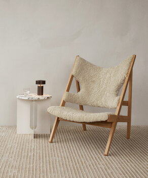 MENU Knitting Chair, oak - Nature sheepskin