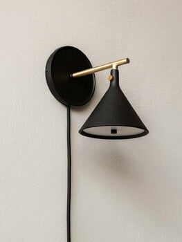 MENU Cast Sconce wall lamp with diffuser, dimmable, black - brass