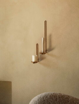 Audo Copenhagen Clip wall candle holder, 34 cm, brass
