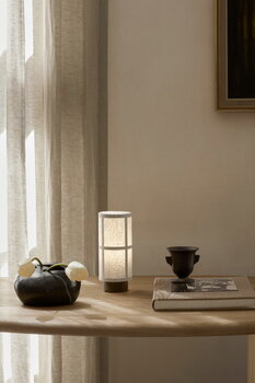 MENU Hashira portable table lamp, raw linen