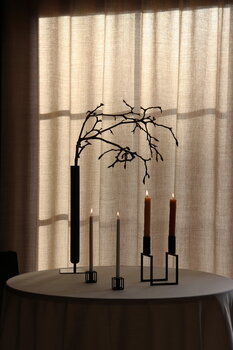 Audo Copenhagen Kubus Micro candleholder, 2 pcs, black, decoration image