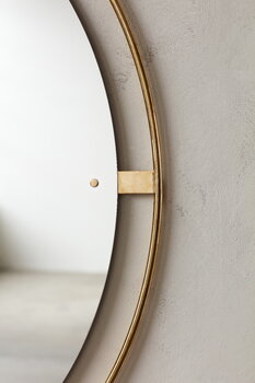 Audo Copenhagen Nimbus mirror 110 cm, polished brass