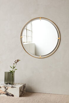 Audo Copenhagen Nimbus mirror 110 cm, polished brass