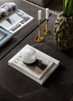 Audo Copenhagen Plinth pöytä, matala, musta Marquina marmori