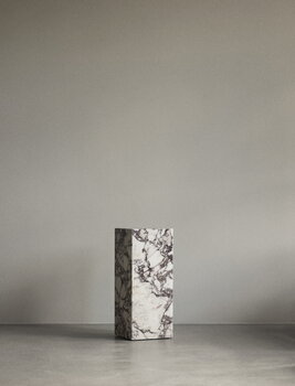 Audo Copenhagen Plinth Pedestal stand, Calacatta Viola marble