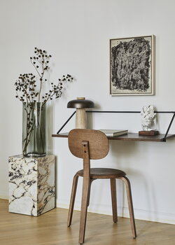 Audo Copenhagen Reverse table lamp, bronzed brass - travertine