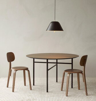 Audo Copenhagen Snaregade pöytä, pyöreä, 138 cm, tummaksi petsattu tammi