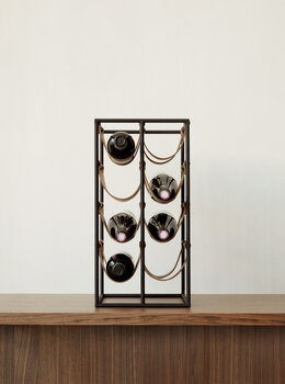 Audo Copenhagen Umanoff wine rack, black - cognac