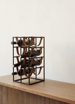 Audo Copenhagen Umanoff wine rack, black - cognac