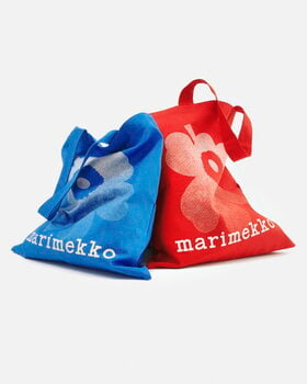 Marimekko Vankka Unikko tote bag, red - off-white, decoration image