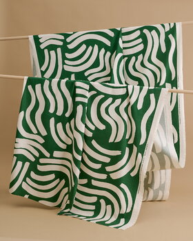 Marimekko Hyräily cotton panama fabric, green - cotton