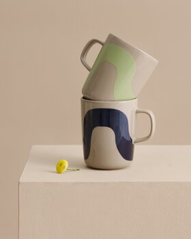 Marimekko Oiva - Seireeni mug, 2,5 dl, 2 pcs, terra - dark blue - mint