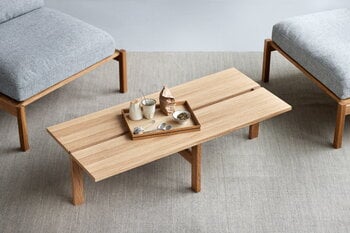 Moebe Rectangular coffee table, 115 cm, oak, decoration image