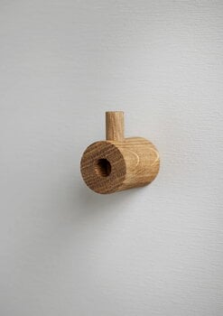 Moebe Wooden wall hook, oak, decoration image